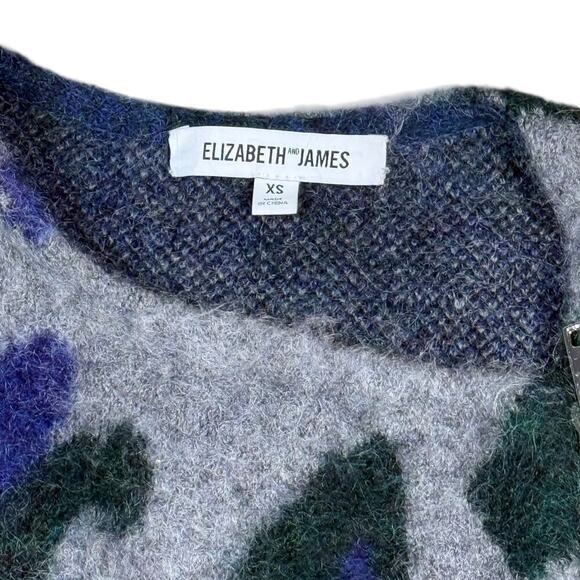 Elizabeth and James Yale Asymmetrical Zip Wool Mohair Sweater XS - Picture 5 of 5
